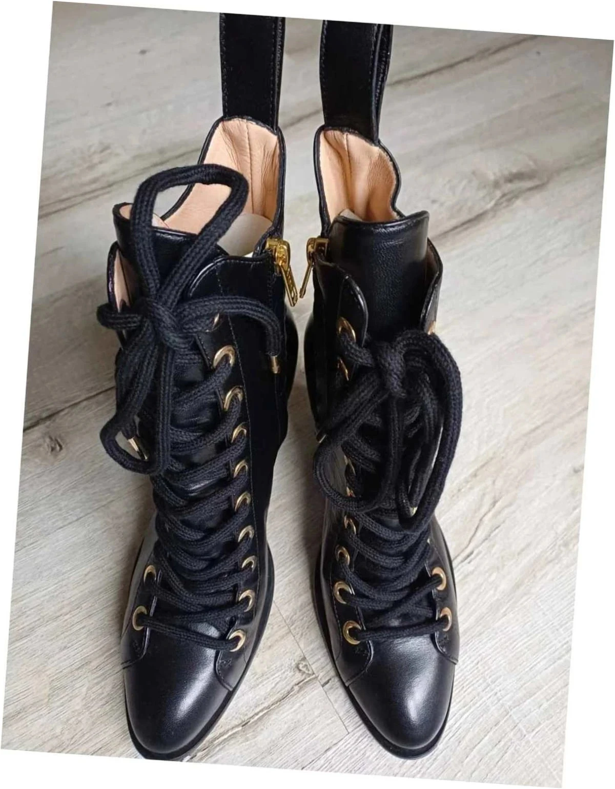 Pièce de créateur Bottines à lacets en cuir Victoria/Tomas – Pointure 36 neuve – photo 3